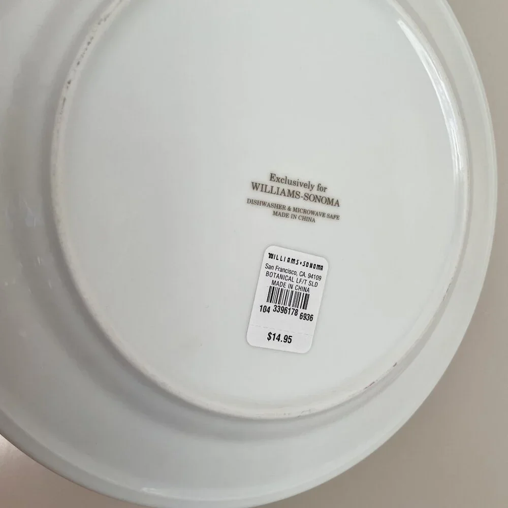 Williams Sonoma Botanical Leaf and Turkey 8.5